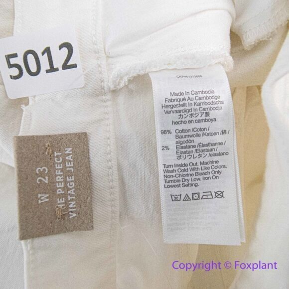 NEW Madewell The High-Rise‎ Perfect Vintage Jean in Tile White, 23 - Picture 16 of 16